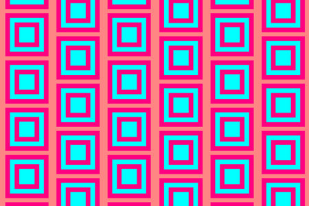A graphic pattern of colorful square shape in front of color backdrop