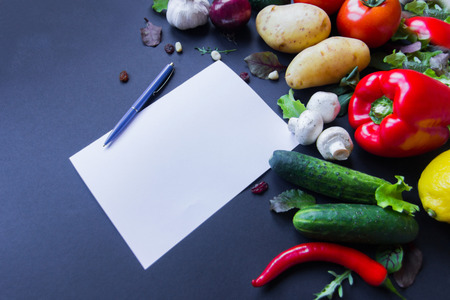 set of vegetables and mushrooms on the table for saladの写真素材