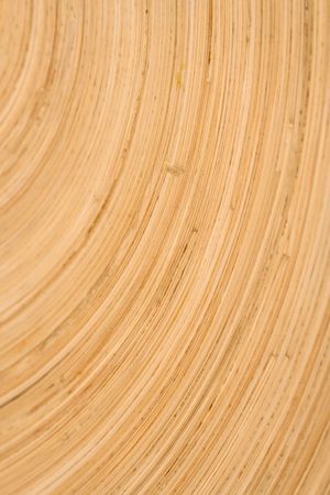 Closeup of natural plate made of dry banana leaves. Natural texture. Concentric circles.の写真素材