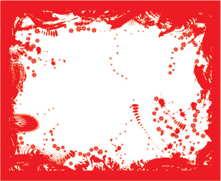 Grunge border, vectorのイラスト素材