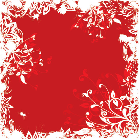 Grunge floral  background, vector illustrationのイラスト素材