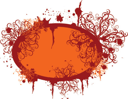 Grunge snowflakes frame, vector illustrationのイラスト素材