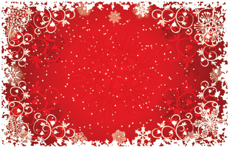 Grunge snowflakes background, vector illustrationのイラスト素材