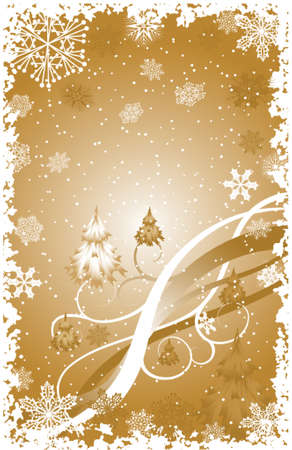 Grunge snowflakes background, vector illustrationのイラスト素材