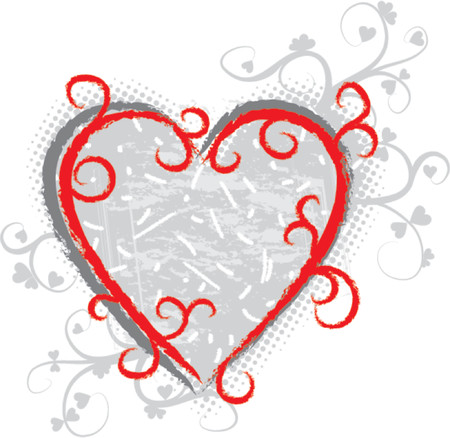 Valentine grunge background, vector illustrationのイラスト素材