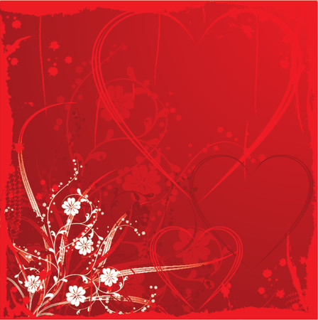 Valentine grunge background, vector illustrationのイラスト素材