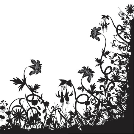 Floral chaos, vector illustrationのイラスト素材