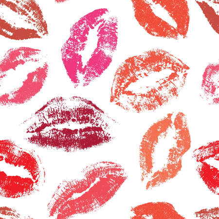 Seamless pattern, print of lipsの写真素材