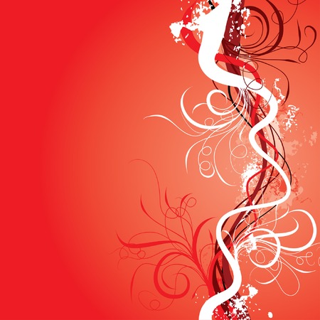 Grunge floral background, vector illustration のイラスト素材