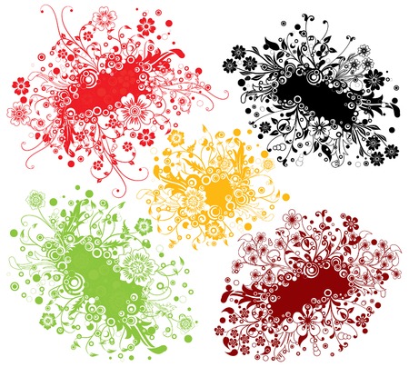 Floral backgrounds, vector illustration のイラスト素材