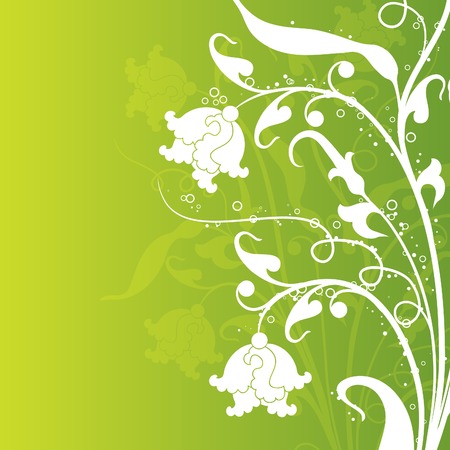 Decorative floral background, vector illustration のイラスト素材