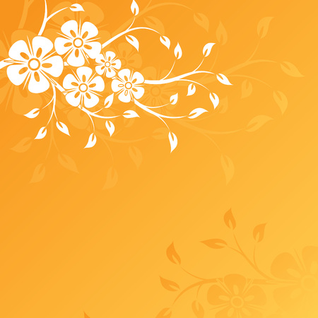 Decorative floral background, vector illustration のイラスト素材