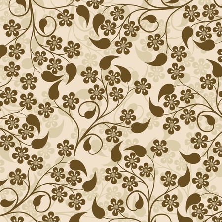 Decorative floral pattern, vector illustration のイラスト素材