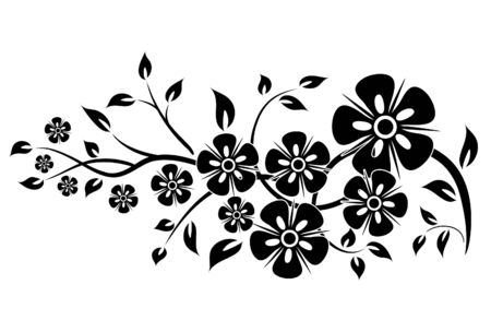 Decorative floral element for design, vector illustration のイラスト素材