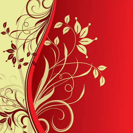 Decorative floral background, vector illustration のイラスト素材