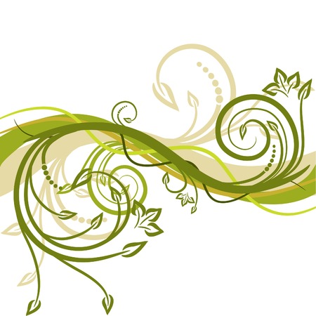 Decorative floral background, vector illustration のイラスト素材