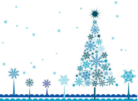 Christmas tree background, vector illustration のイラスト素材