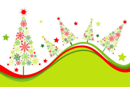 Christmas tree background, vector illustration のイラスト素材