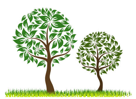 Tree abstract background, vector illustrationのイラスト素材