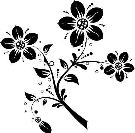 Floral elements for design, vector illustrationのイラスト素材