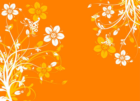 Floral abstract background, vector illustrationのイラスト素材