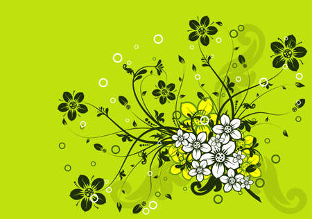 Floral abstract background, vector illustrationのイラスト素材