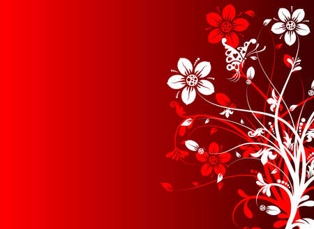 Floral abstract background, vector illustrationのイラスト素材