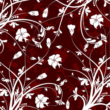Decorative floral pattern, vector illustrationのイラスト素材