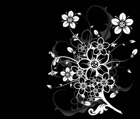 Floral abstract background, vector illustrationのイラスト素材