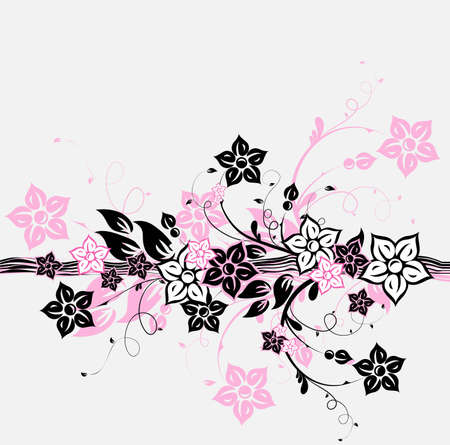 Floral abstract background, vector illustrationのイラスト素材