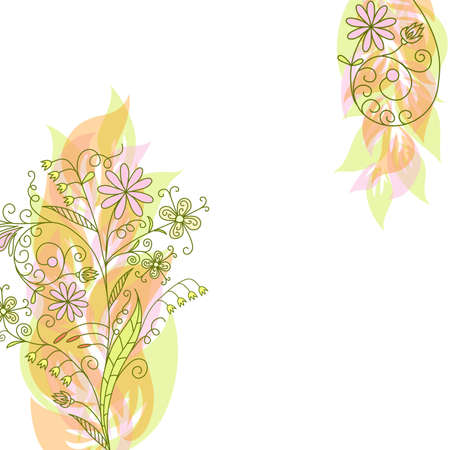 Floral abstract background, vector illustrationのイラスト素材