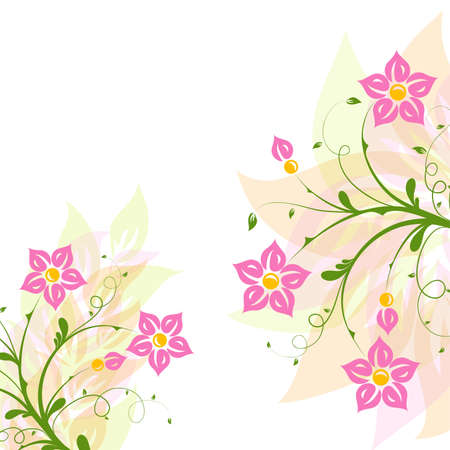 Floral abstract background, vector illustrationのイラスト素材