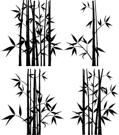 Bamboo, vector illustrationのイラスト素材