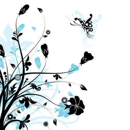 Floral abstract background, vector illustrationのイラスト素材