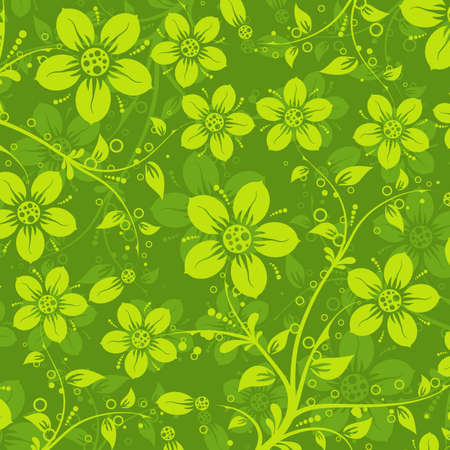 Decorative floral pattern, vector illustrationのイラスト素材