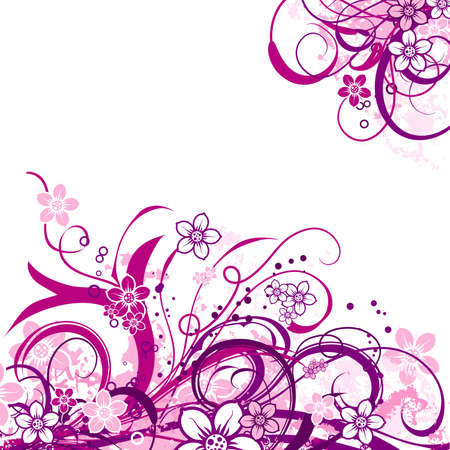 Floral abstract background, vector illustrationのイラスト素材