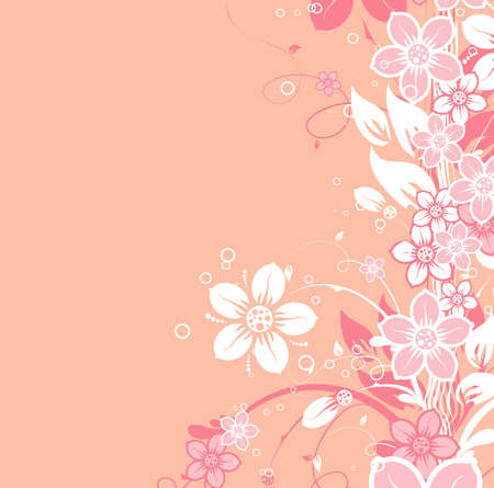 Floral abstract background, vector illustrationのイラスト素材