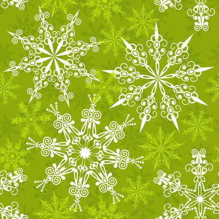Seamless snowflakes pattern, vector illustrationのイラスト素材