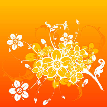 Floral abstract background, vector illustrationのイラスト素材