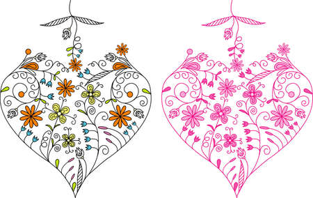 Valentines Day, heart, background, vector illustrationのイラスト素材