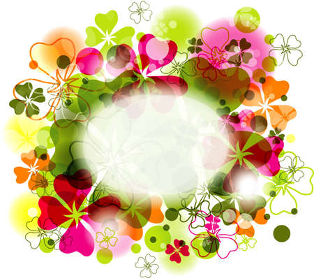 St. Patrick's background with clover, vector illustration, eps10のイラスト素材