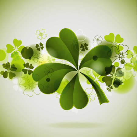 St. Patrick's background with clover, vector illustration, eps10のイラスト素材