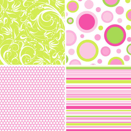 Scrapbook patterns for design, vector illustrationのイラスト素材