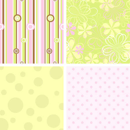 Scrapbook patterns for design, vector illustrationのイラスト素材