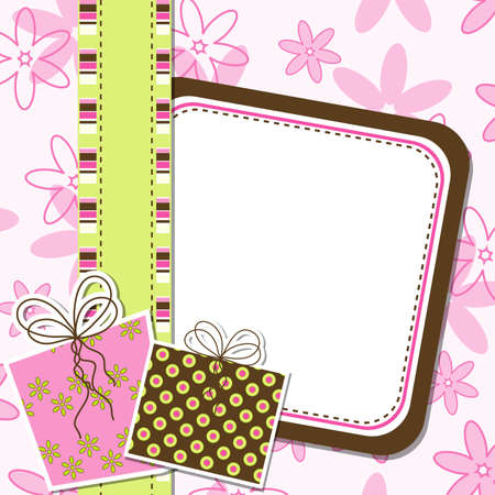 Template greeting card, vector illustrationのイラスト素材