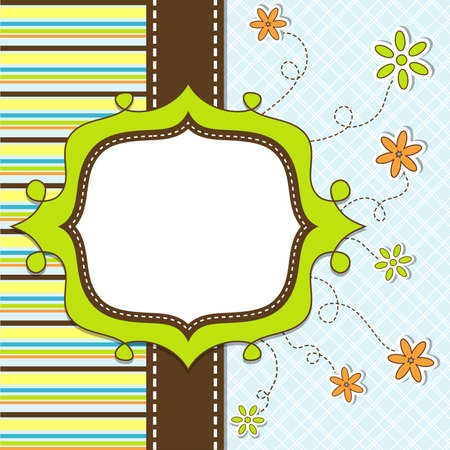 Template greeting card, vector illustration のイラスト素材