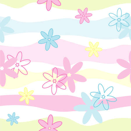 Seamless floral pattern, vector illustrationのイラスト素材