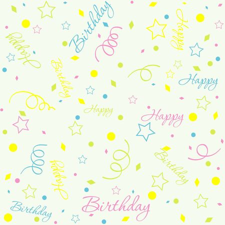 Template birthday background, vector illustrationのイラスト素材