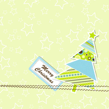 Christmas tree background, vector illustrationのイラスト素材