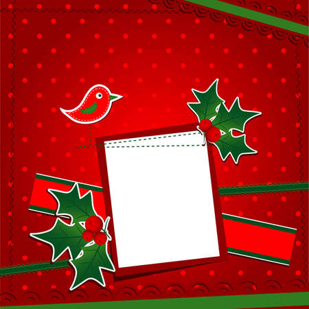 Template christmas greeting card, vector illustrationのイラスト素材